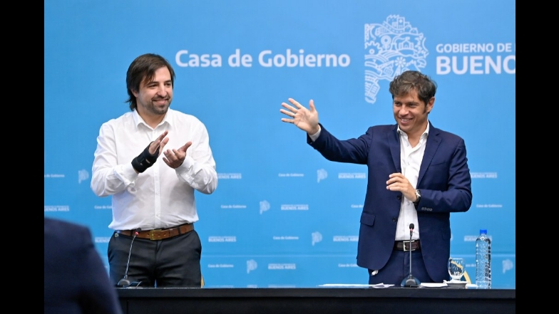 Axel Kicillof (derecha) y Nicolás Kreplak (izquierda)