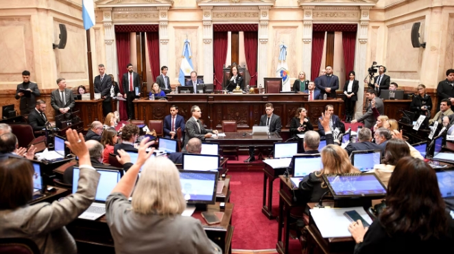 Sesión del Senado del pasado jueves. Foto: Mario Mosca / Comunicación Institucional Senado