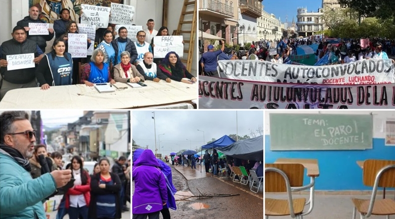 Paros docentes en Jujuy, Salta, Santa Cruz, Tierra del Fuego y Misiones. Imagen: La Izquierda Diario.