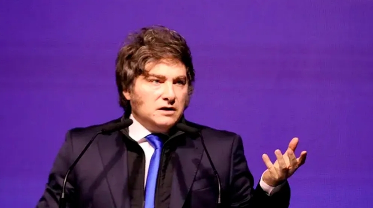 Javier Milei cerró un nuevo evento de la Fundación Faro. FOTO: ÁMBITO