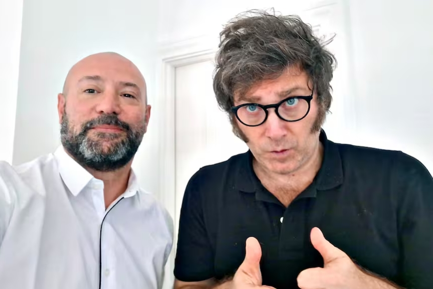 El doctor Diego Spagnuolo, director ejecutivo de ANDIS, junto al presidente Javier Milei