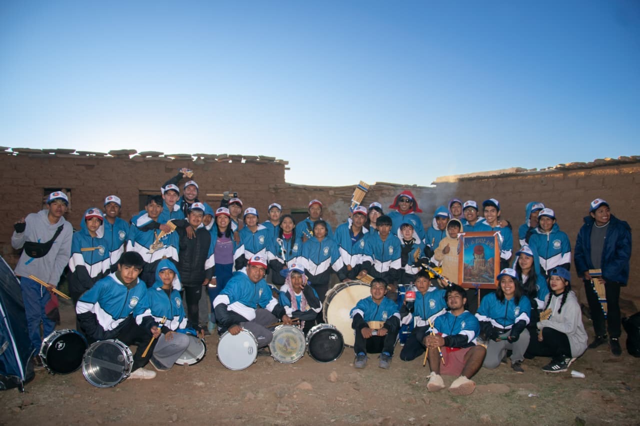 Banda de sikuris del Colegio Secundario N° 49. Tilcara Jujuy Foto: Antonio Aramayo Chapor