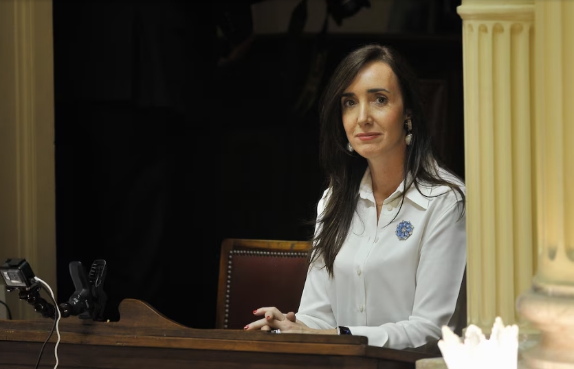 La vicepresidenta y titular del Senado, Victoria Villarruel (Gustavo Gavotti)