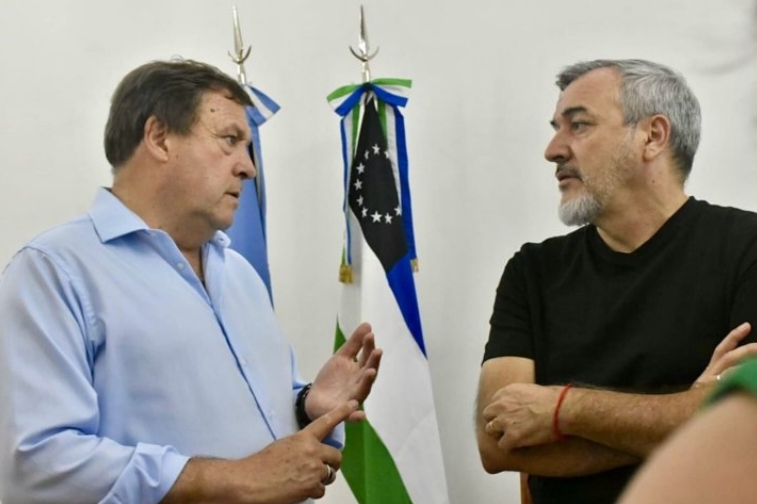 Rodolfo Aguiar, Secretario General nacional de CTA y ATE, junto a Weretilneck