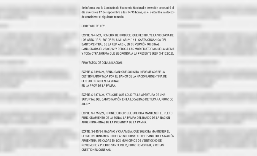 El temario de la Comisión en el que aparece el proyecto de Atauche. NA
