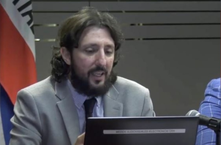 Pablo Laurta en un encuentro de Varones Unidos.. Imagen: NA