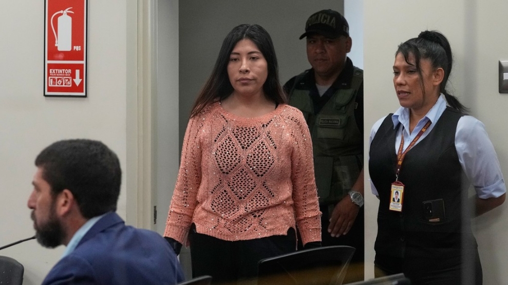 Betssy Chávez durante un juicio celebrado en Lima (Perú), el 18 de marzo de 2025. Martin Mejia / AP