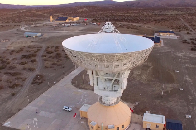 El radiotelescopio CART está ubicado en El Leoncito, San Juan.. Imagen: Imagen web