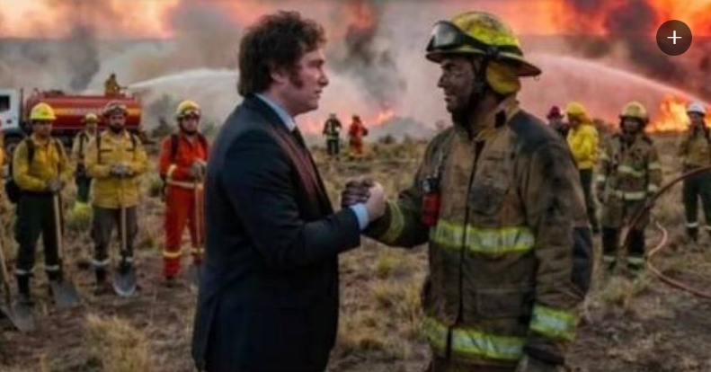 La foto hecha con IA que subió Milei