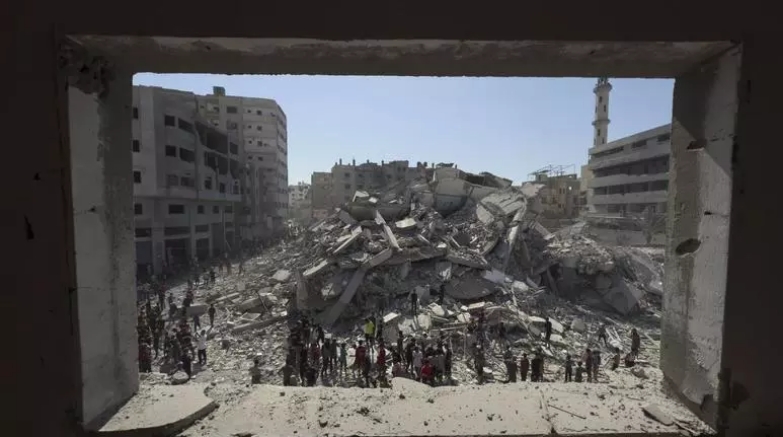 Vista de escombros en Gaza. Foto de archivo