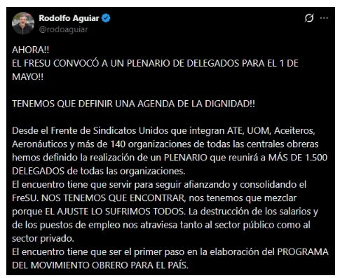 El secretario general de ATE planteó que el encuentro buscará dar un paso más allá de la protesta