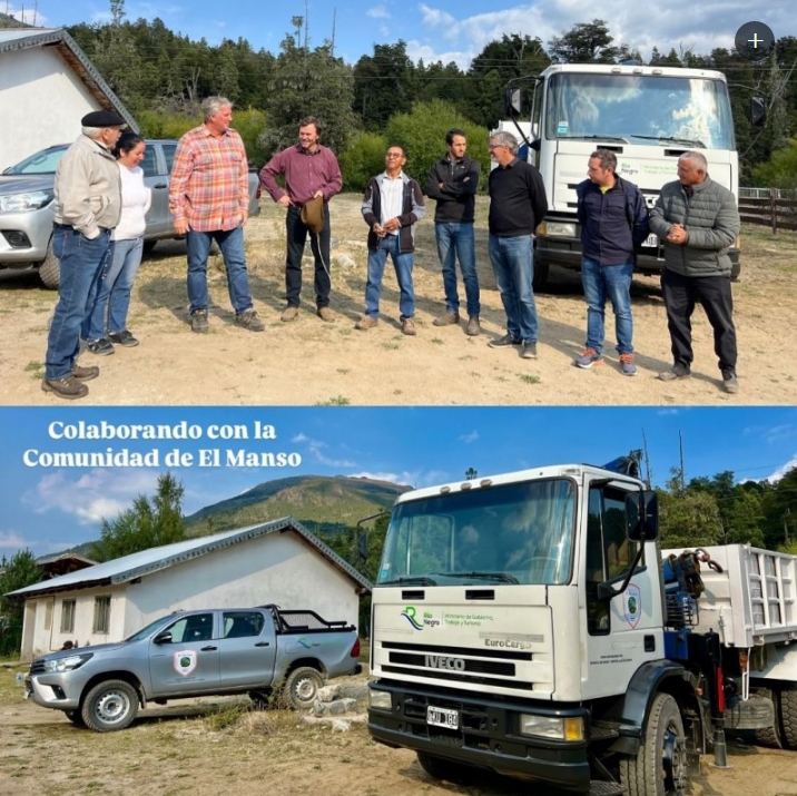 Nicolás Van Dijmar, propietarios de la estancia Las Marías y Carlos Valeri, ex ministro de Obras Públicas y amigo de Weretilneck.