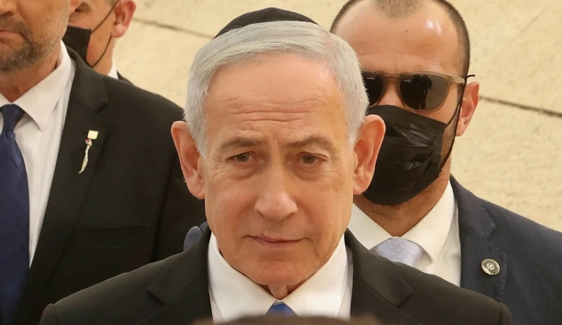 El primer ministro Benjamin Netanyahu asiste a una ceremonia conmemorativa en Jerusalén, en abril. Crédito: Marc Israel Sellem