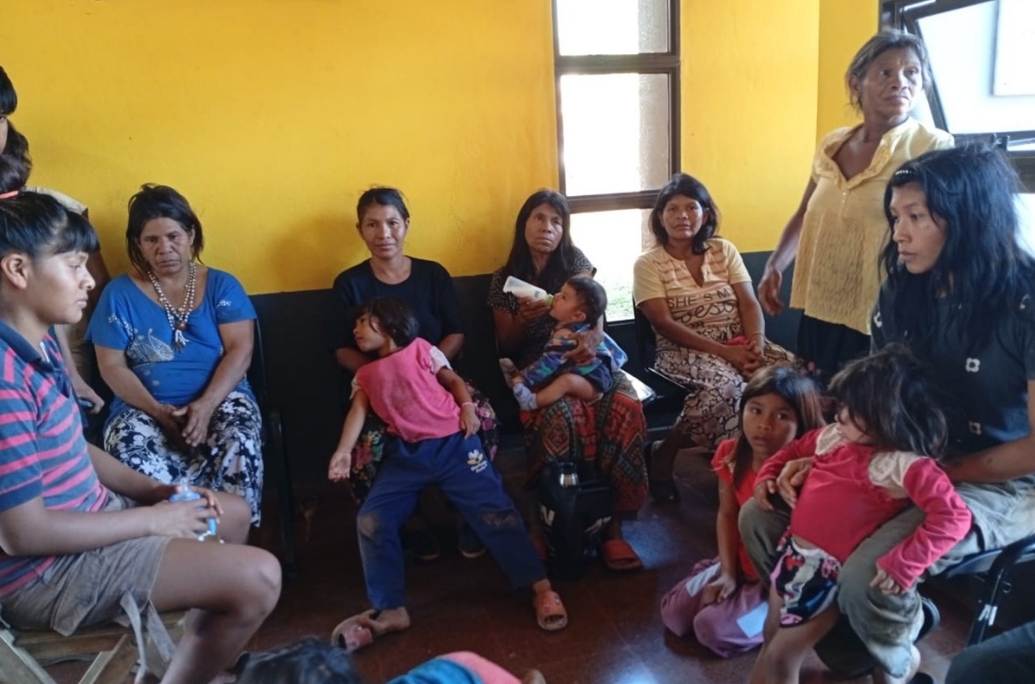 Las familias mbya guaraní en la comisaría de Garuhapé – Gentileza Emipa