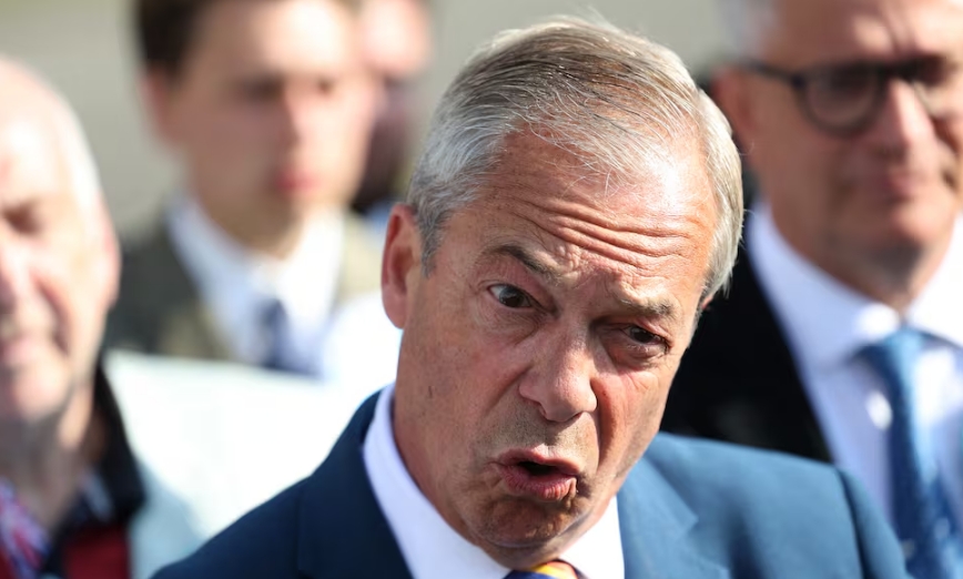 Nigel Farage, uno de los ganadores de la jornada electoral británica. (TOBY SHEPHEARD/AFP)