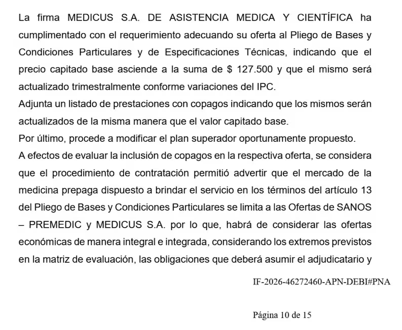 INFORME DE EVALUACIÓN TÉCNICA: Falsean los datos de las ofertas de las dos empresas en competencia, haciendo que aparezcan iguales las ofertas. arch
