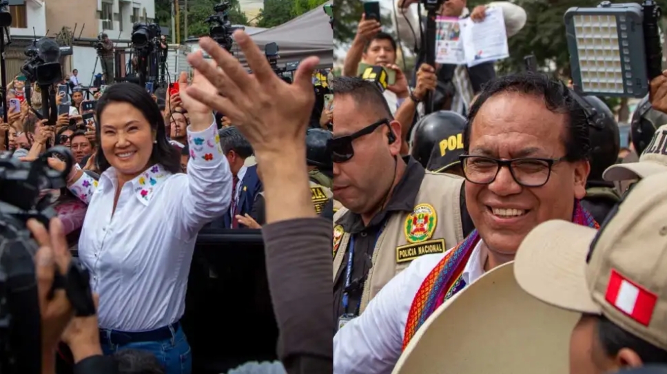 Keiko Fujimori y Roberto Sánchez | Collage Cedoc
