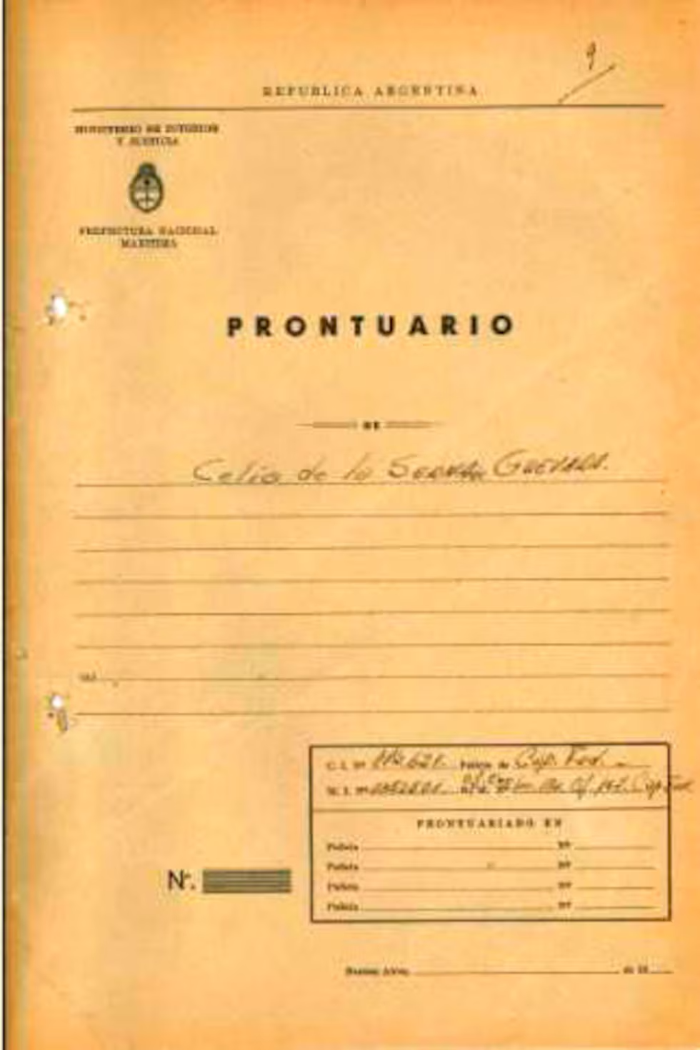 Carátula de la causa judicial contra Celia de la Serna Guevara. GENTILEZA