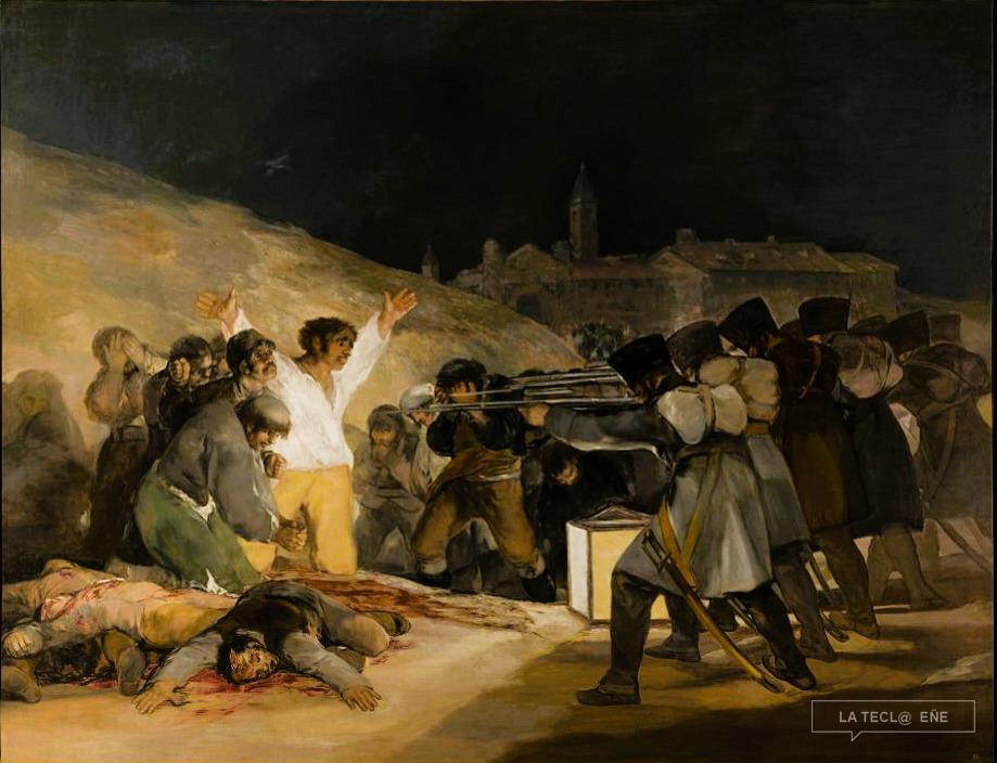 "Los fusilamientos en la montaña del Príncipe Pío". Francisco de Goya