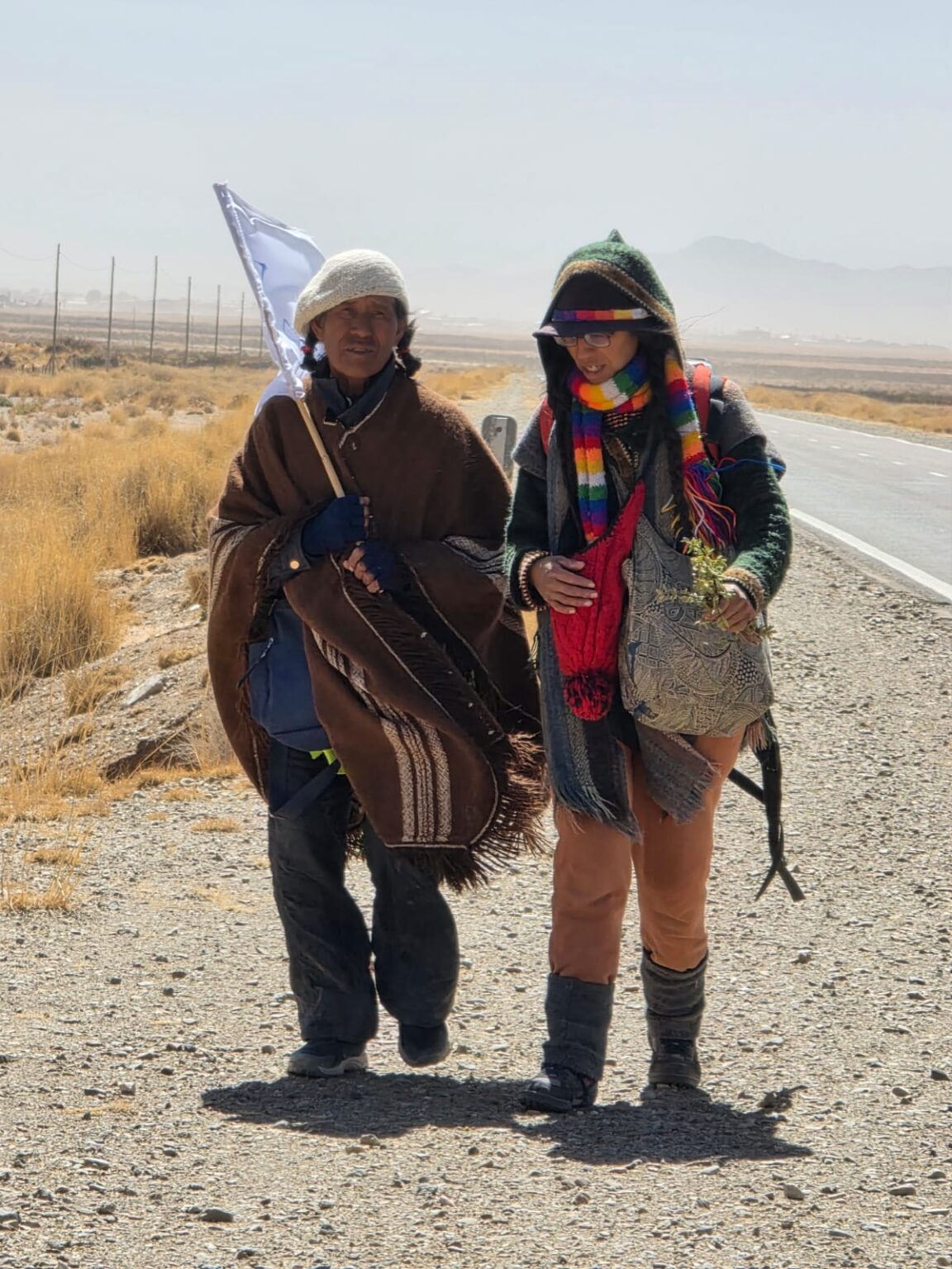 Florencia Solís y warmi caminante en 2025 – Gentileza Florencia Solís