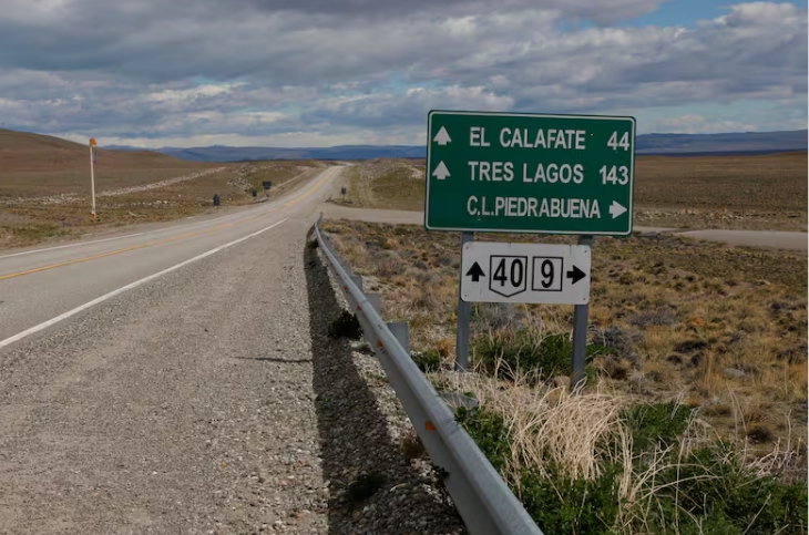 El cruce entre las rutas 40 y 9, en Santa Cruz Horacio Cordoba