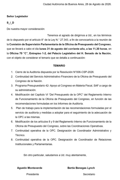 Entre gallos y medianoche El temario que la Bicameral tenía previsto tratar este lunes incluía cambios en el reglamento, el cierre de la auditoría y nuevas designaciones en la OPC. Prensa -