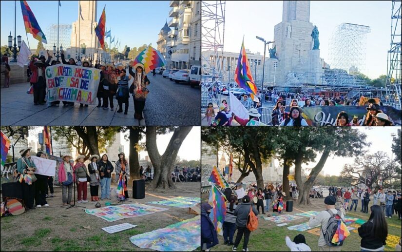 La Caminata de Warmis en Rosario al Monumento a la Bandera. Fotos: Noelia Naporichi.