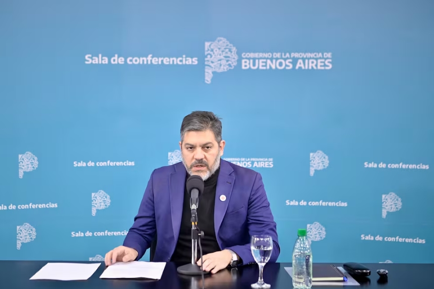 Carlos Bianco en la conferencia de prensa de este lunes. Prensa