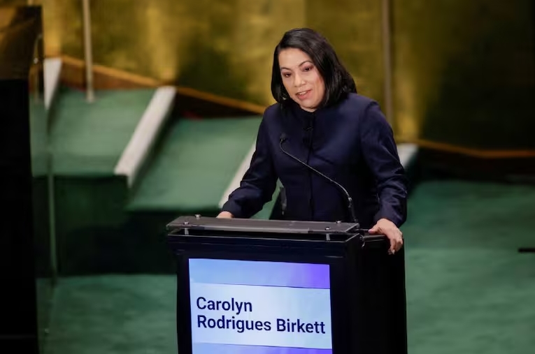La excanciller guyanesa Carolyn Rodrigues-Birkett.