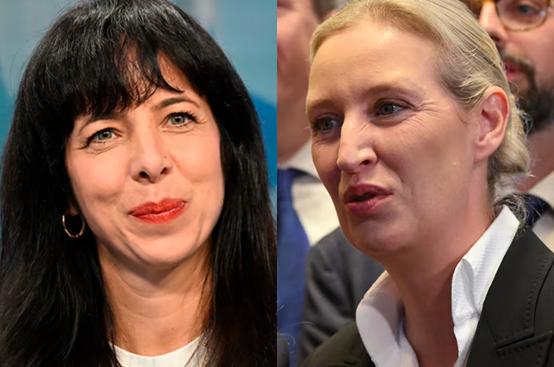 Die Linke Elif Eralp Elif Eralp, de la izquierda, ganó en Berlín; Alice Weidel es la líder de AfD. AFP