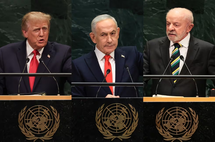 donald trump benjamin netanyahu lula da silva Trump, Netanyahu y Lula da Silva, tres momentos clave de la cita diplomática mundial. AFP