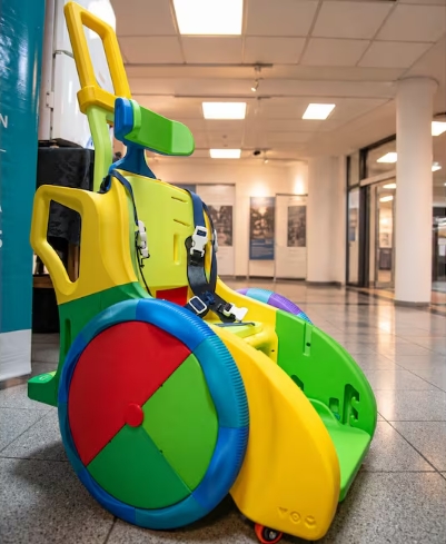 Alumnos de un centro formación profesional de Claypole que armaron un prototipo de una silla de ruedas Gentileza -