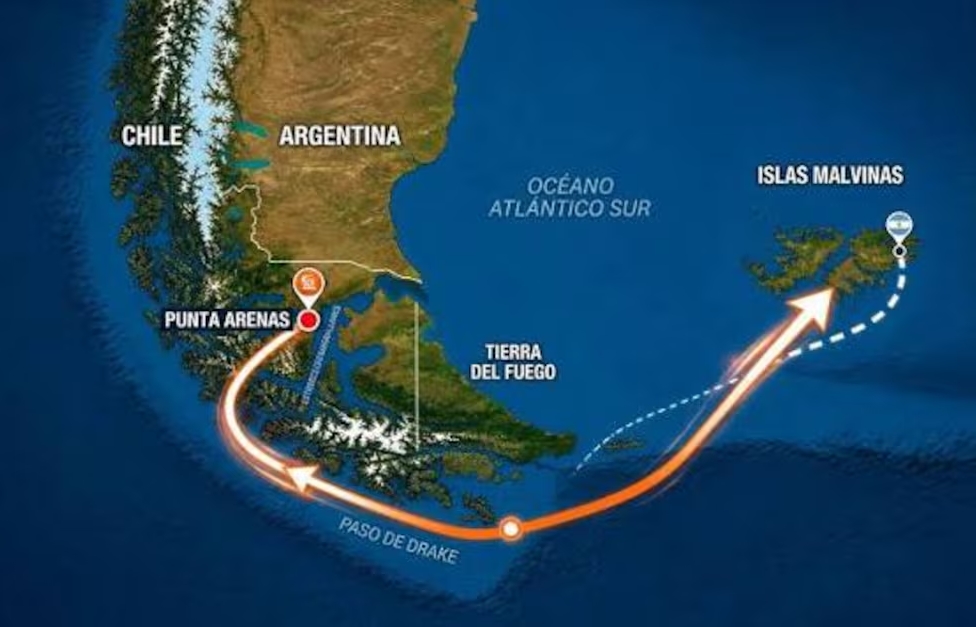 Negocios La nueva conexión será marítima y de carga: un buque de bandera chilena partirá de Punta Arenas hacia Puerto Argentino para llevar productos y abastecimientos a las islas. Redes Sociales