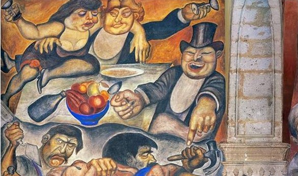 José Clemente Orozco, El festín de los ricos.