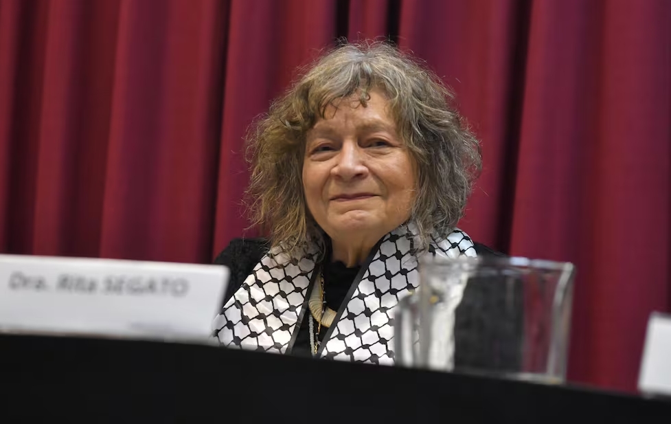 Rita Segato denunciar el genocidio en Palestina. ENRIQUE GARCIA MEDINA