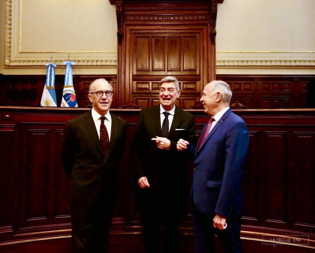 Jueces Carlos Rosenkrantz, Horacio Rosatti y Ricardo Lorenzetti.