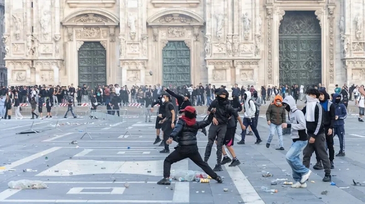 Italia se suma a la ola de protestas en Europa: nuevamente hubo disturbios en Milán (Foto: Europa Press)