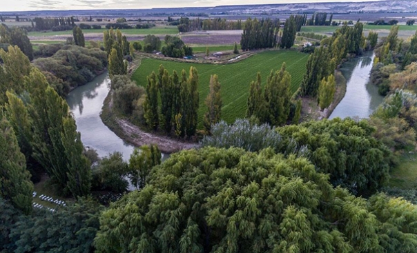 Río Chubut en el Valle Inferior