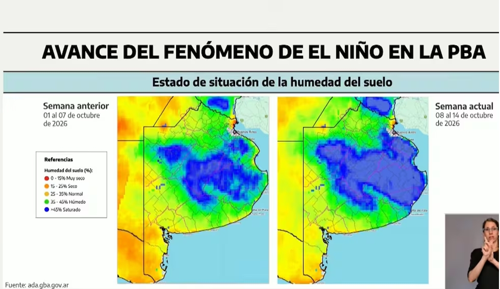 El avance del fenómeno de El Niño en Buenos Aires. Gobierno bonaerense
