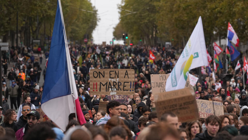 La nutrida manifestaciones de París este sábado 24/10