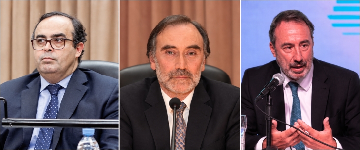 Los camaristas Pablo Bertuzzi, Leopoldo Bruglia y Mariano Llorens, de la Sala I de la Cámara Federal en lo Criminal y Correccional, firmaron el fallo del 18 de agosto que revocó los procesamientos y sobreseyó a Alfredo y Germán Coto por el arsenal hallado en 2016.